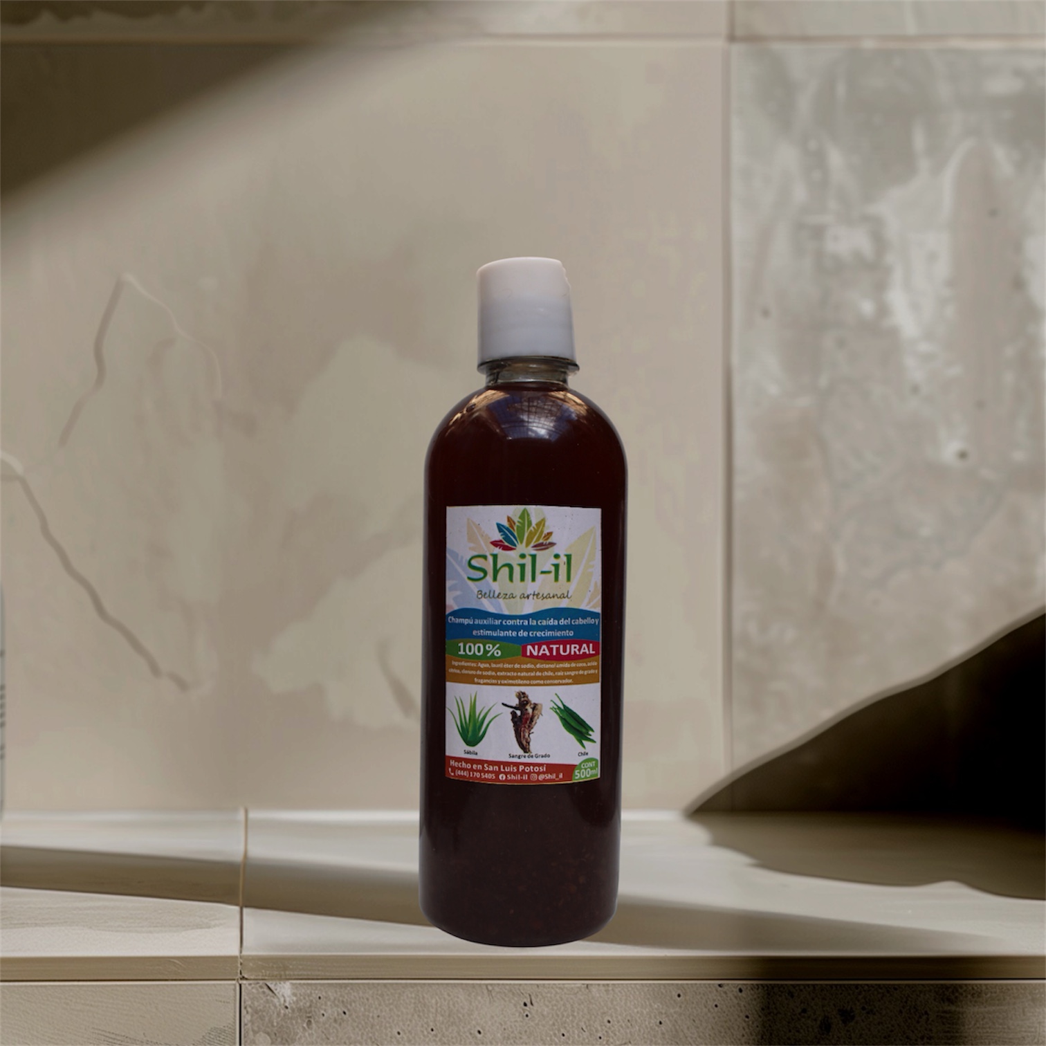 Shampoo Anticaída Chile, sábila y sangre de grado