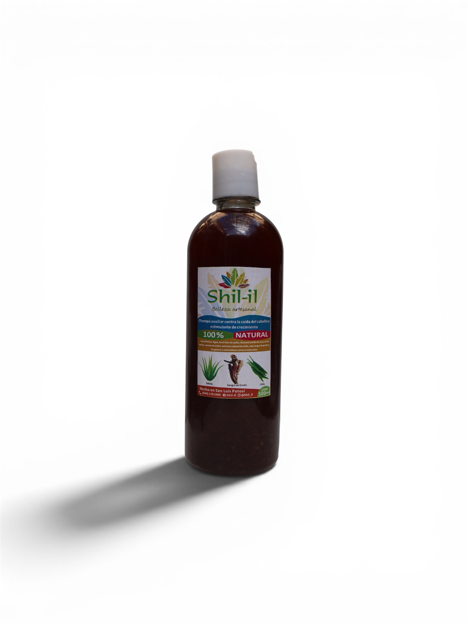 Shampoo Anticaída Chile, sábila y sangre de grado - Imagen 3